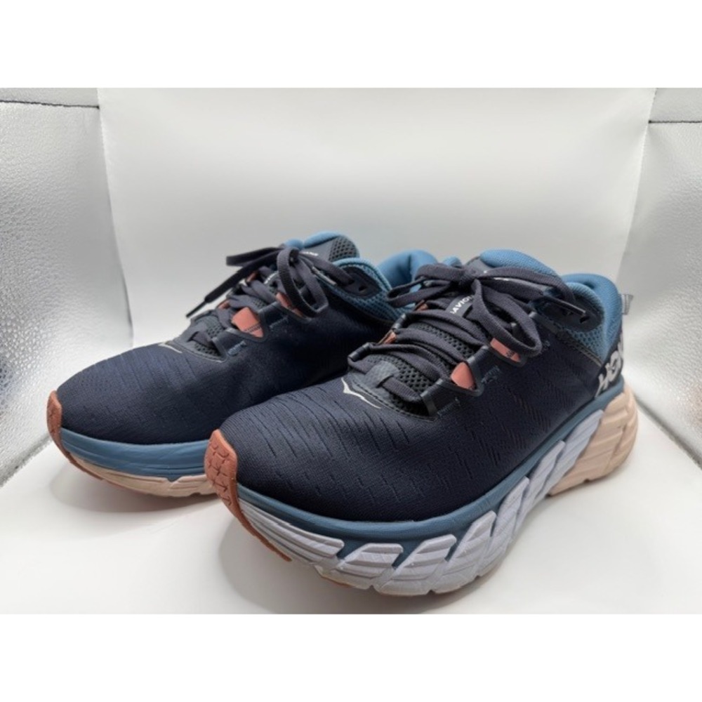 Hoka One One Gaviota 3 Women's Size 8 Wide (D) Ombre Blue Rosette Shoes 1113523 - Picture 9 of 10